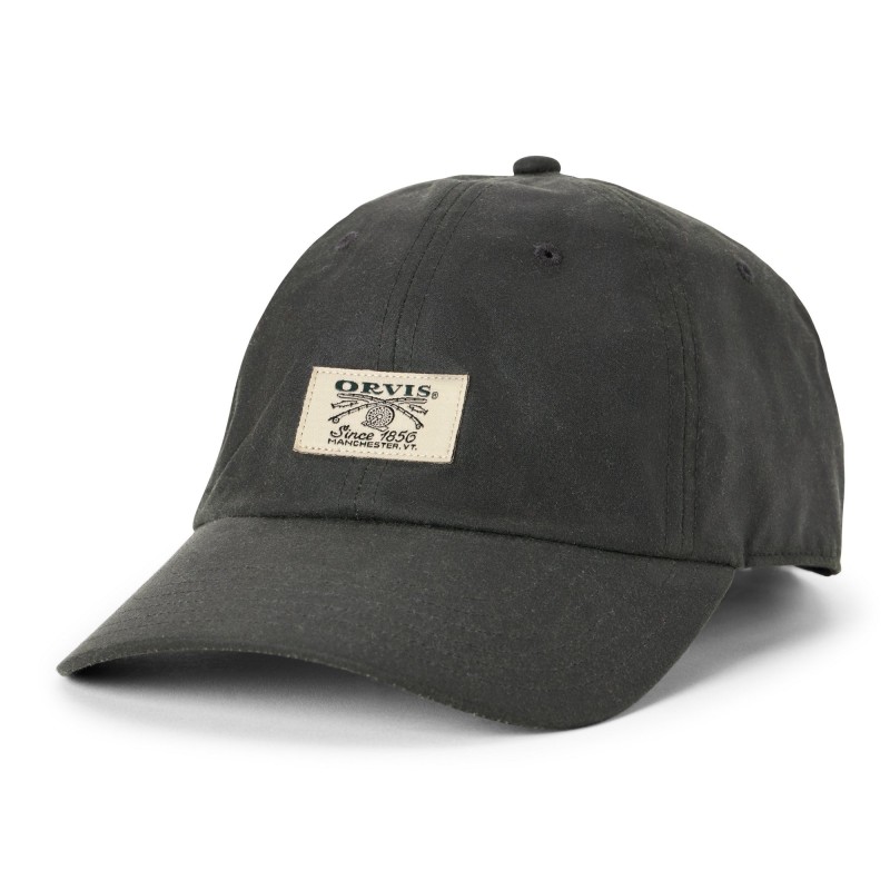 Vintage Waxed Cotton Ball Cap - Crossed Rods