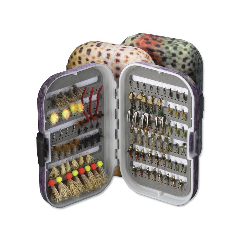 Trout Skin Plastic Fly Box with Reference Foam