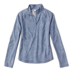Women's DriCast™ Quarter-Zip - DUSTY BLUE DOT SWIRL