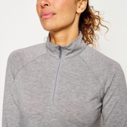 Women's DriCast™ Quarter-Zip - LIGHT GREY HEATHER