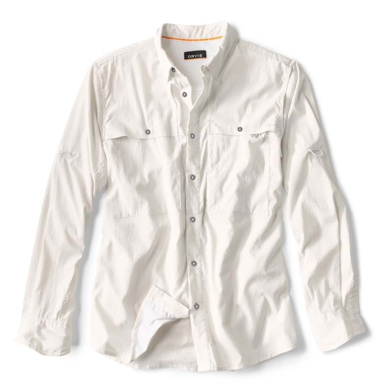 Long-Sleeved Open Air Casting Shirt - WHITE