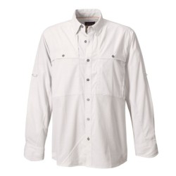 Long-Sleeved Open Air Casting Shirt - WHITE