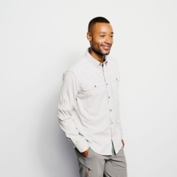Long-Sleeved Open Air Casting Shirt - WHITE