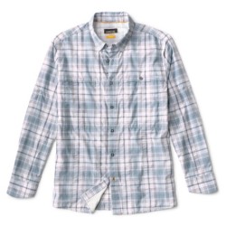 Long-Sleeved Open Air Casting Shirt - BLUE FOG PLAID