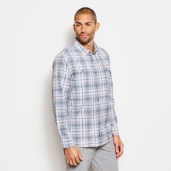 Long-Sleeved Open Air Casting Shirt - BLUE FOG PLAID