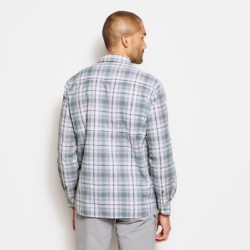 Long-Sleeved Open Air Casting Shirt - BLUE FOG PLAID