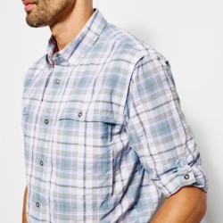 Long-Sleeved Open Air Casting Shirt - BLUE FOG PLAID