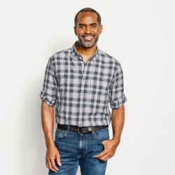 Long-Sleeved Open Air Casting Shirt - CARBON PLAID