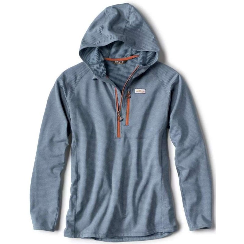 Orvis Horseshoe Hills 1/4 Hoodie - Bluestone